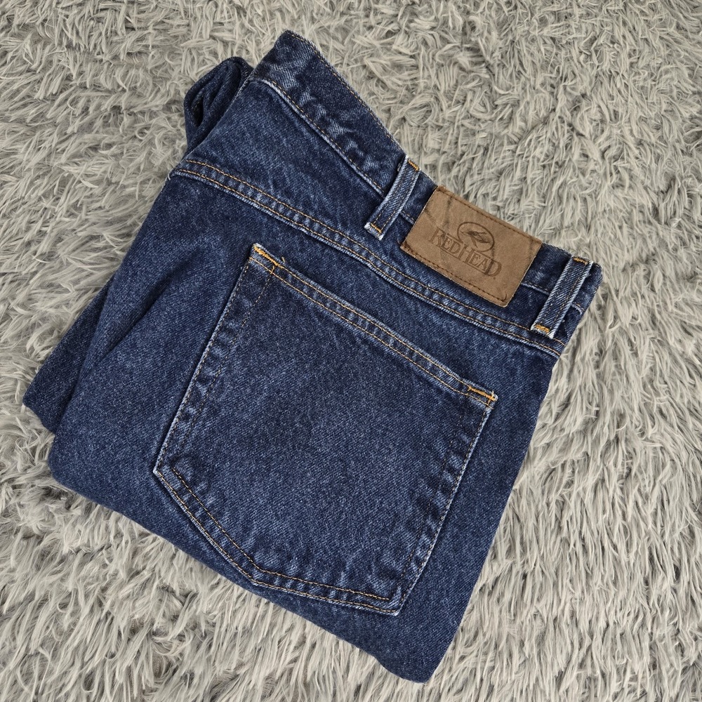 Red Head 61450S Mens 42/34 Straight Leg‎ Dark Wash Boot Cut Denim Jeans